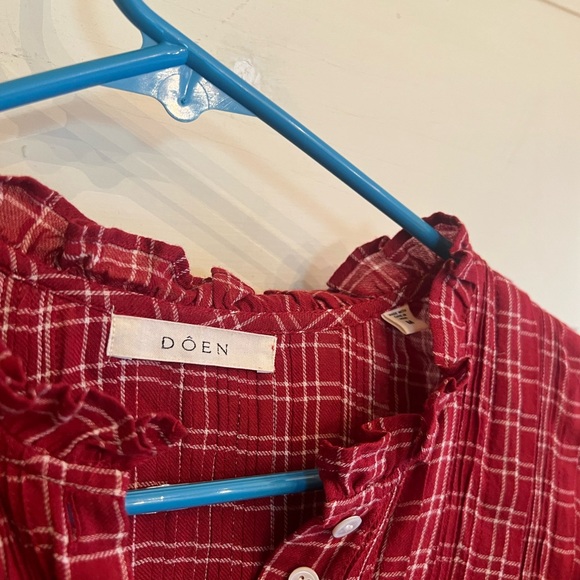 *Doen* Plaid Button-Down Midi Dress - Picture 3 of 8